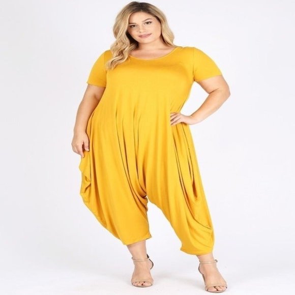 Womens Plus Size Harem Jumpsuit 